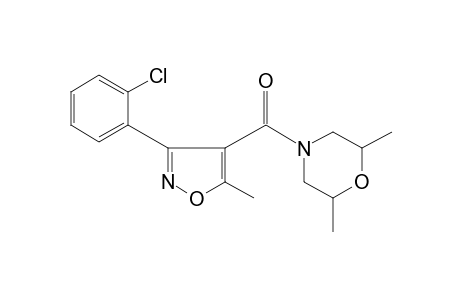 4-{[3-(o-chlorophenyl)-5-methyl-4-isoxazolyl]carbonyl} -2,6- dimethylmorpholine