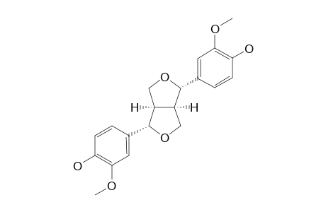 PINORESINOL;(+/-)-2,6-BIS-(4'-HYDROXY-3'-METHOXY-PHENYL)-3,7-DIOXABICYCLO-[3.3.0]-OCTANE