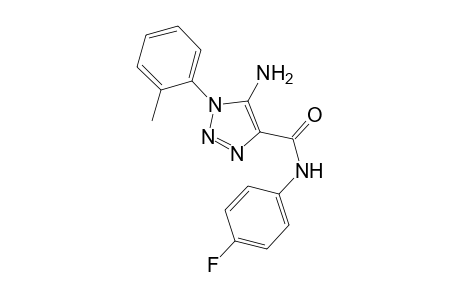 1H-1,2,3-triazole-4-carboxamide, 5-amino-N-(4-fluorophenyl)-1-(2-methylphenyl)-