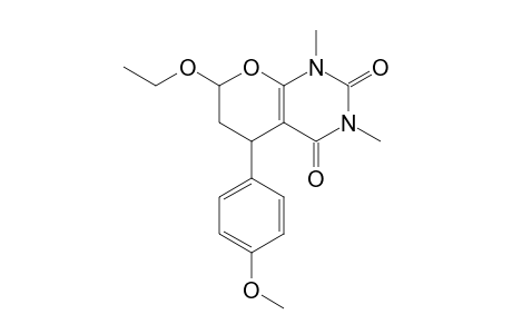 (5RS,7SR)-7-Ethoxy-1,5,6,7-tetrahydro-5-(p-methoxyphenyl)-1,3-dimethyl-2H-pyrano[2,3-d]pyrimidine-2,4(3H)-dione
