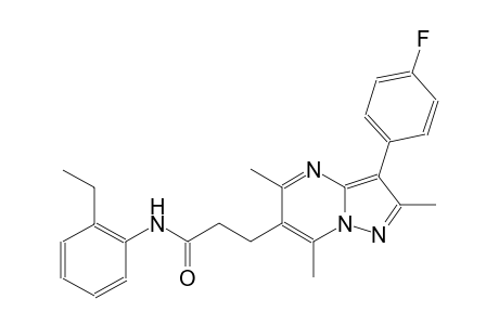 pyrazolo[1,5-a]pyrimidine-6-propanamide, N-(2-ethylphenyl)-3-(4-fluorophenyl)-2,5,7-trimethyl-