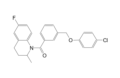 1-{3-[(4-chlorophenoxy)methyl]benzoyl}-6-fluoro-2-methyl-1,2,3,4-tetrahydroquinoline