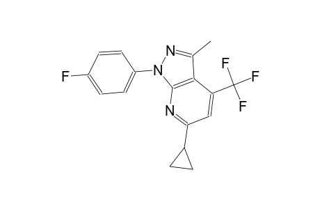 1H-pyrazolo[3,4-b]pyridine, 6-cyclopropyl-1-(4-fluorophenyl)-3-methyl-4-(trifluoromethyl)-