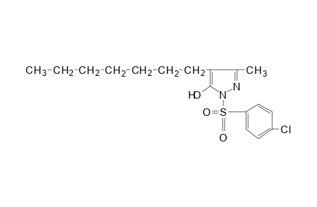 1-[(p-chlorophenyl)sulfonyl]-4-heptyl-3-methylpyrazol-5-ol