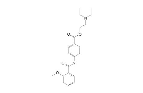 p-(o-methoxybenzamido)benzoic acid, 2-(diethylamino)ethyl ester