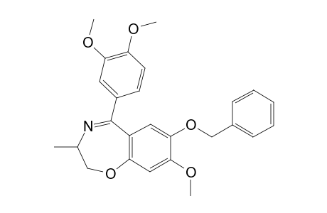 7-(benzyloxy)-2,3-dihydro-5-(3,4-dimethoxyphenyl)-8-methoxy-3-methyl-1,4-benzoxazepine