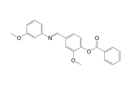 2-methoxy-4-[N-(m-methoxyphenyl)formimidoyl]phenol, benzoate