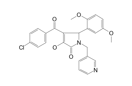 4-(4-chlorobenzoyl)-5-(2,5-dimethoxyphenyl)-3-hydroxy-1-(3-pyridinylmethyl)-1,5-dihydro-2H-pyrrol-2-one