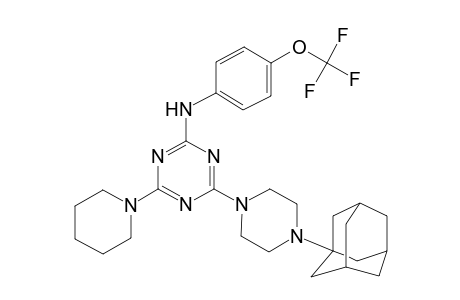 4-[4-(1-adamantyl)-1-piperazinyl]-6-(1-piperidinyl)-N-[4-(trifluoromethoxy)phenyl]-1,3,5-triazin-2-amine