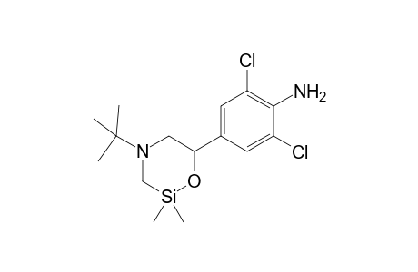 4-[1',1'-dimethyl-3'-(t-butyl)-1-sila-3-aza-6-oxacyclohex-5'-yl]-2,6-dichloroaniline
