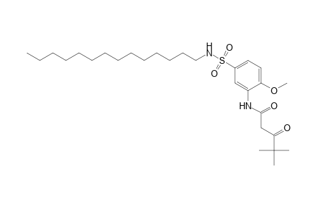 Pentanamide, N-[2-methoxy-5-[(tetradecylamino)sulfonyl]phenyl]-4,4-dimethyl-3-oxo-