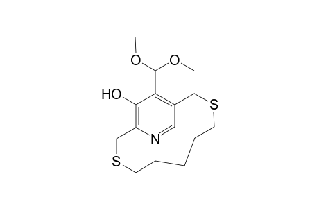 (S(ansa))-14-Hydroxy-15-dimethoxymethyl-2,5-dithian[9]-(2,5)pyridinophane