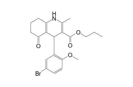 4-(5-bromo-2-methoxy-phenyl)-5-keto-2-methyl-4,6,7,8-tetrahydro-1H-quinoline-3-carboxylic acid propyl ester