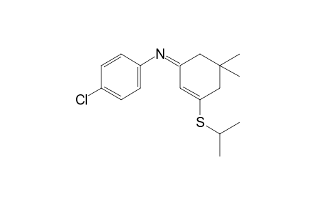 p-chloro-N-[5,5-dimethyl-3-(isopropylthio)-2-cyclohexen-1-ylidene]aniline