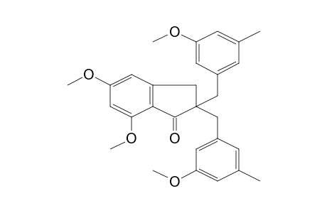 5,7-Dimethoxy-2,2-bis-(3-methoxy-5-methylbenzyl)indan-1-one