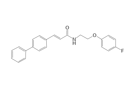 (E)-N-[2-(4-fluoranylphenoxy)ethyl]-3-(4-phenylphenyl)prop-2-enamide