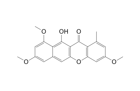 12H-Benzo[b]xanthen-12-one, 11-hydroxy-3,8,10-trimethoxy-1-methyl-