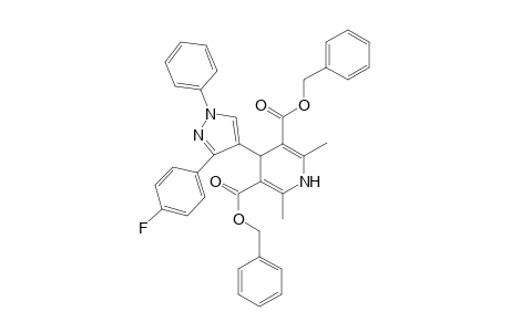 dibenzyl 4-[3-(4-fluorophenyl)-1-phenyl-1H-pyrazol-4-yl]-2,6-dimethyl-1,4-dihydro-3,5-pyridinedicarboxylate