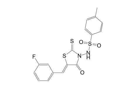 N-[(5Z)-5-(3-fluorobenzylidene)-4-oxo-2-thioxo-1,3-thiazolidin-3-yl]-4-methylbenzenesulfonamide