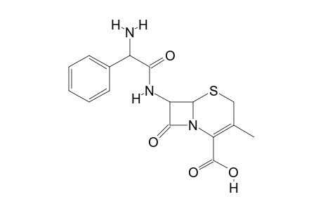 7-[(2-amino-2-phenyl-acetyl)amino]-8-keto-3-methyl-5-thia-1-azabicyclo[4.2.0]oct-2-ene-2-carboxylic acid