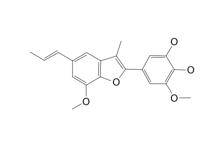 OBOVATEN;2-(3,4-DIHYDROXY-5-METHOXYPHENYL)-7-METHOXY-3-METHYL-5-TRANS-PROPENYL-BENZOFURAN