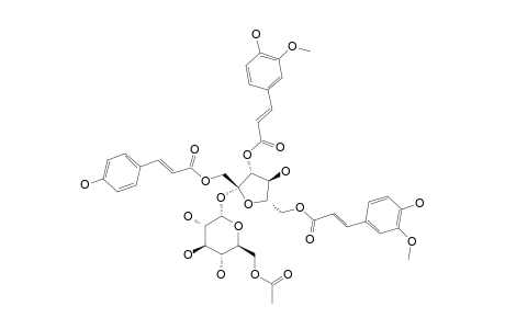 SMILASIDE_E;1-PARA-COUMAROYL-3,6-DIFERULOYL-6'ACETYL_SUCROSE