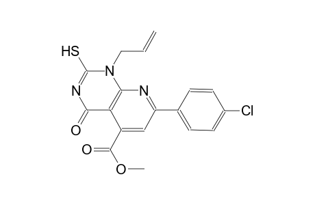 pyrido[2,3-d]pyrimidine-5-carboxylic acid, 7-(4-chlorophenyl)-1,4-dihydro-2-mercapto-4-oxo-1-(2-propenyl)-, methyl ester