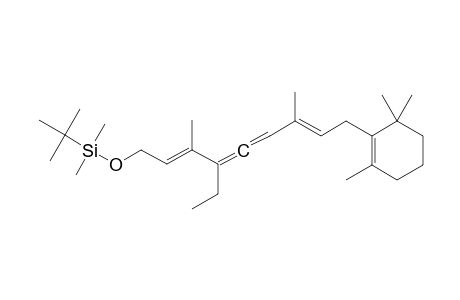 (2E,7E)-TERT.-BUTYLDIMETHYLSILYL-4-ETHYL-3,7-DIMETHYL-9-(2,6,6-TRIMETHYLCYCLOHEX-1-EN-1-YL)-NONA-2,4,5,7-TETRAEN-1-YL-ETHER