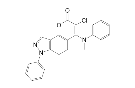 3-chloro-6,7-dihydro-4-(N-methylanilino)-7-phenylpyrano[2,3-e]indazol-2(5H)-one