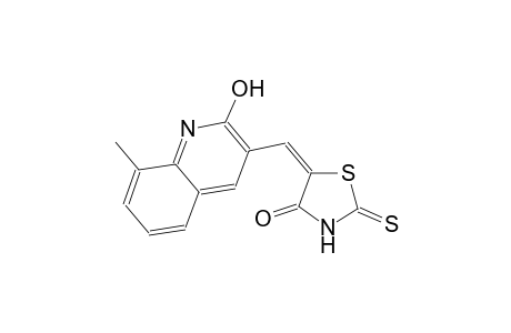 (5E)-5-[(2-hydroxy-8-methyl-3-quinolinyl)methylene]-2-thioxo-1,3-thiazolidin-4-one