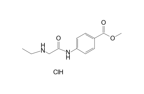 p-(2-ethylaminoacetamido)benzoic acid, methyl ester, hydrochloride