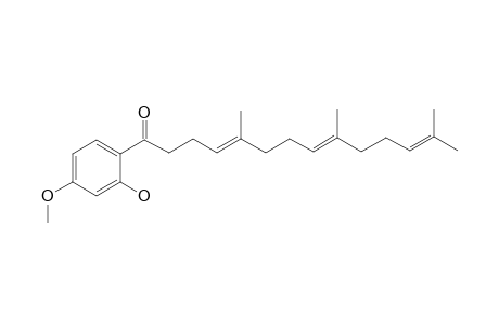 (4E,8E)-1-(2-Hydroxy-4-methoxyphenyl)-5,9,13-trimethyltetradeca-4,8,12-trien-1-one