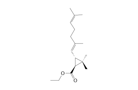 (1S,3S)-3-[(1E)-2,6-dimethylhepta-1,5-dienyl]-2,2-dimethyl-cyclopropane-1-carboxylic acid ethyl ester