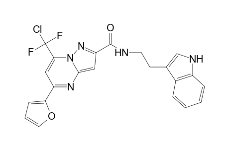 7-[chloranyl-bis(fluoranyl)methyl]-5-(furan-2-yl)-N-[2-(1H-indol-3-yl)ethyl]pyrazolo[1,5-a]pyrimidine-2-carboxamide