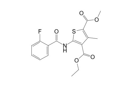 4-O-ethyl 2-O-methyl 5-[(2-fluorobenzoyl)amino]-3-methylthiophene-2,4-dicarboxylate