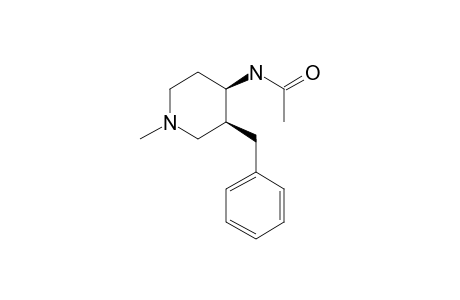 (3S,4R)-1-Methyl-3-(phenylmethyl)-4-piperidinamine, N-acetyl-