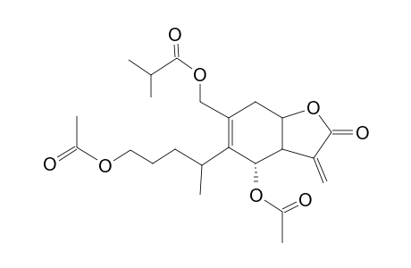 [(4S)-4-Acetyloxy-5-(5-acetyloxypentan-2-yl)-3-methylidene-2-oxo-3A,4,7,7A-tetrahydro-1-benzofuran-6-yl]methyl 2-methylpropanoate