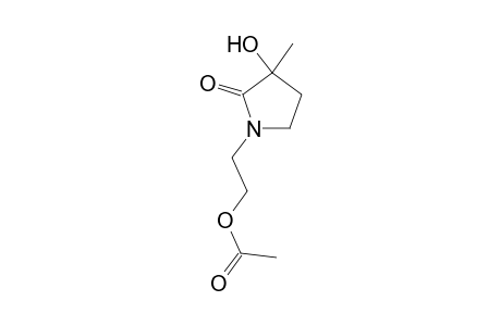 2-Pyrrolidinone, 1-[2-(acetyloxy)ethyl]-3-hydroxy-3-methyl-