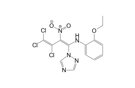 N-(2-ethoxyphenyl)-N-[(1E)-3,4,4-trichloro-2-nitro-1-(1H-1,2,4-triazol-1-yl)-1,3-butadienyl]amine