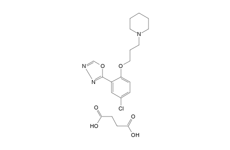 2-[5-chloro-2-(3-piperidinopropoxy)phenyl]-1,3,4-oxadiazole, succinate