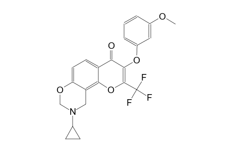 4H,8H-pyrano[2,3-f][1,3]benzoxazin-4-one, 9-cyclopropyl-9,10-dihydro-3-(3-methoxyphenoxy)-2-(trifluoromethyl)-