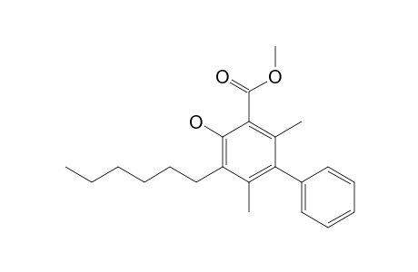 Methyl 5-hexyl-4-hydroxy-2,6-dimethylbiphenyl-3-carboxylate