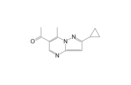 2-cyclopropyl-7-methylpyrazolo[1,5-a]pyrimidin-6-yl methyl ketone