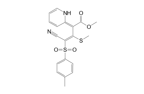 Methyl (2Z,3E)-4-cyano-3-(methylsulfanyl)-4-[(p-tolyl)sulfonyl]-2-(1H-pyrid-2'-ylidene)-butenoate