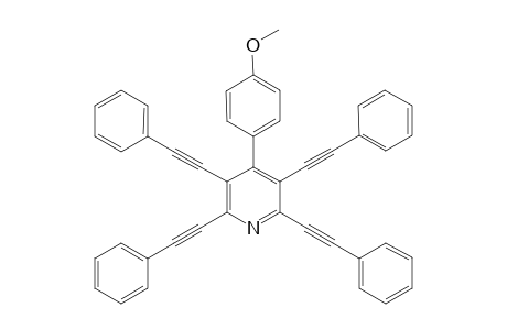4-(4-Methoxyphenyl)-2,3,5,6-tetrakis(phenylethynyl)pyridine