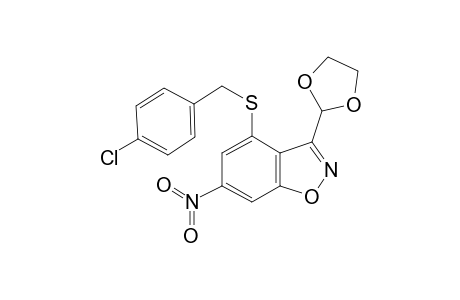 4-(4-Chloro-benzylsulfanyl)-3-[1,3]dioxolan-2-yl-6-nitro-benzo[d]isoxazole