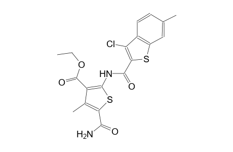 ethyl 5-(aminocarbonyl)-2-{[(3-chloro-6-methyl-1-benzothien-2-yl)carbonyl]amino}-4-methyl-3-thiophenecarboxylate
