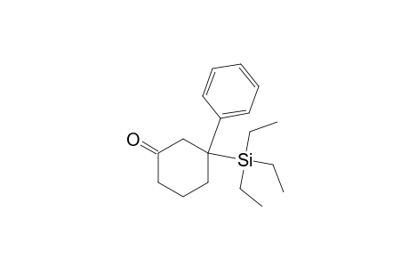 3-Phenyl-3-triethylsilyl-1-cyclohexanone