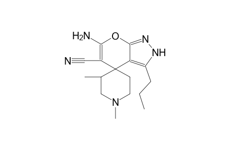 6'-amino-1,3-dimethyl-3'-propyl-2'H-spiro[piperidine-4,4'-pyrano[2,3-c]pyrazole]-5'-carbonitrile