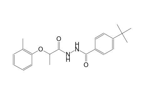 4-tert-butyl-N'-[2-(2-methylphenoxy)propanoyl]benzohydrazide